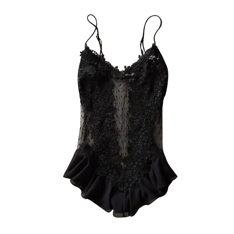 Body koronkowe z falbanką