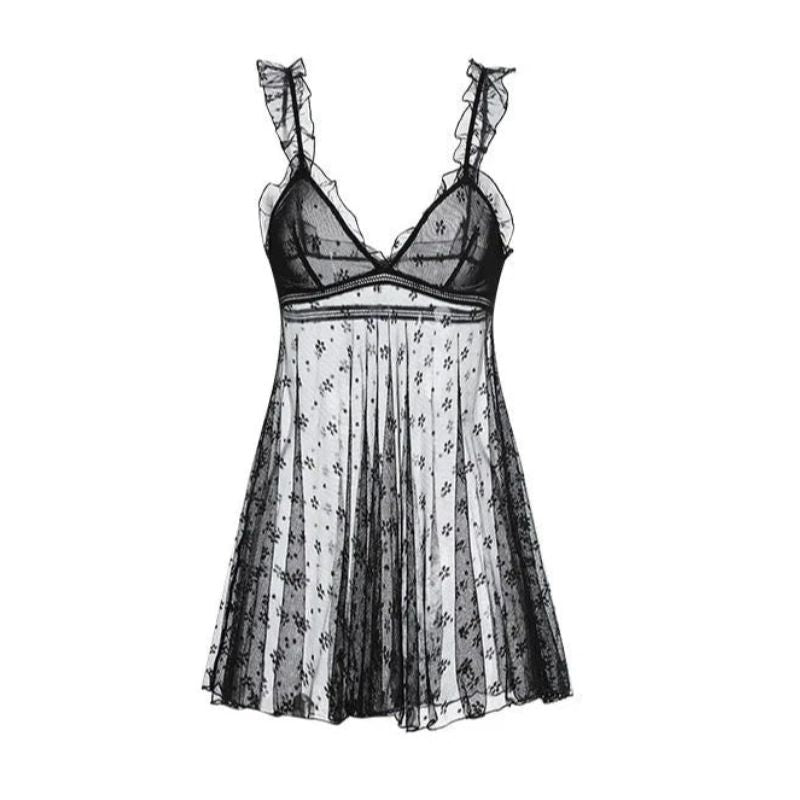 Koronkowa koszula nocna w kwiaty