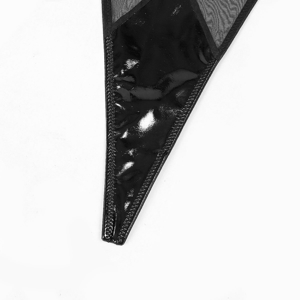 Body lateksowe z siateczkowymi wstawkami na brzuchu