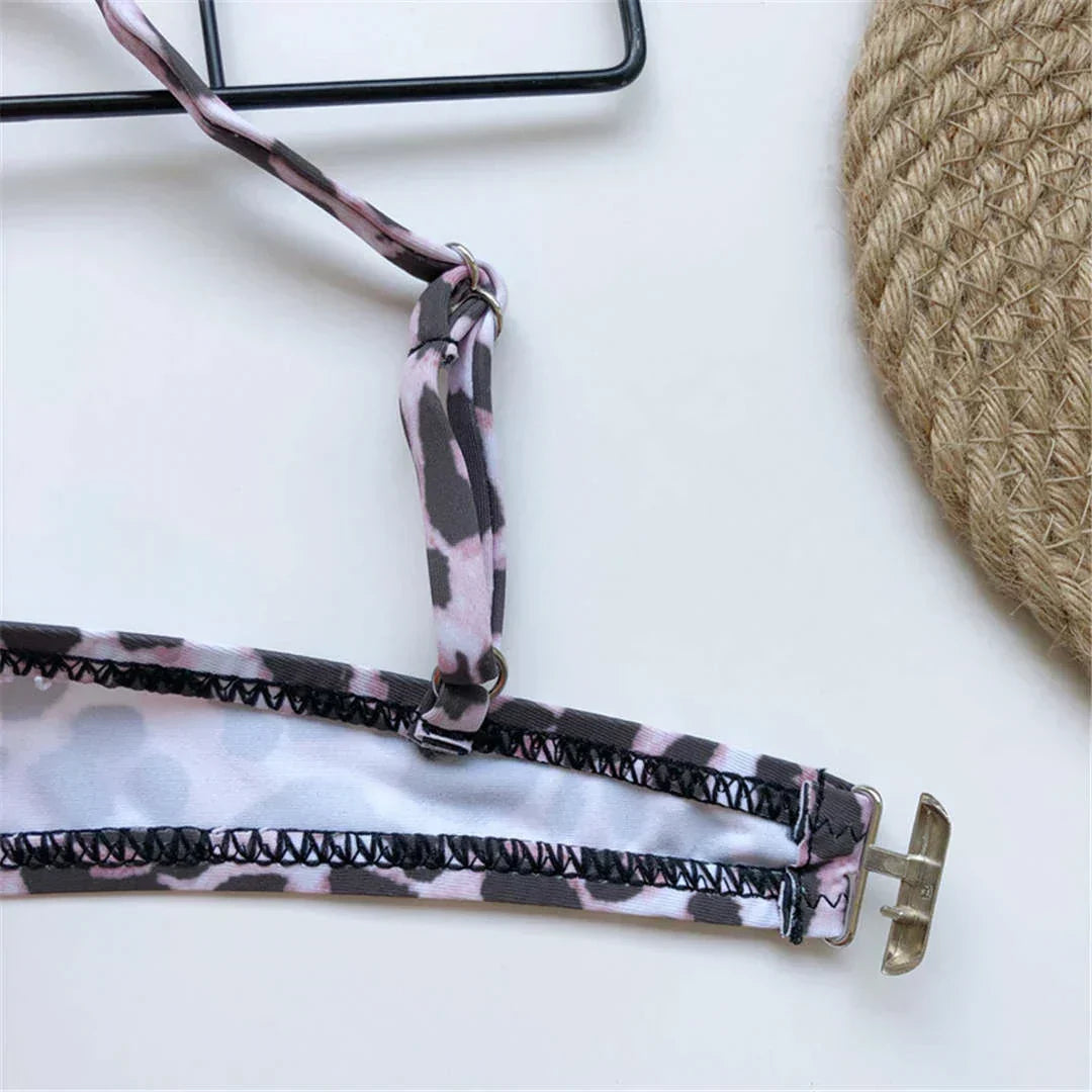 Dwuczęściowy strój kąpielowy push up z usztywnianym biustonoszem