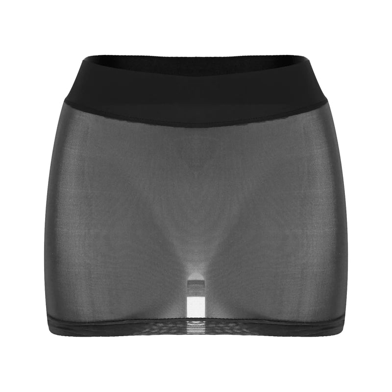 Transparentna mini spódniczka