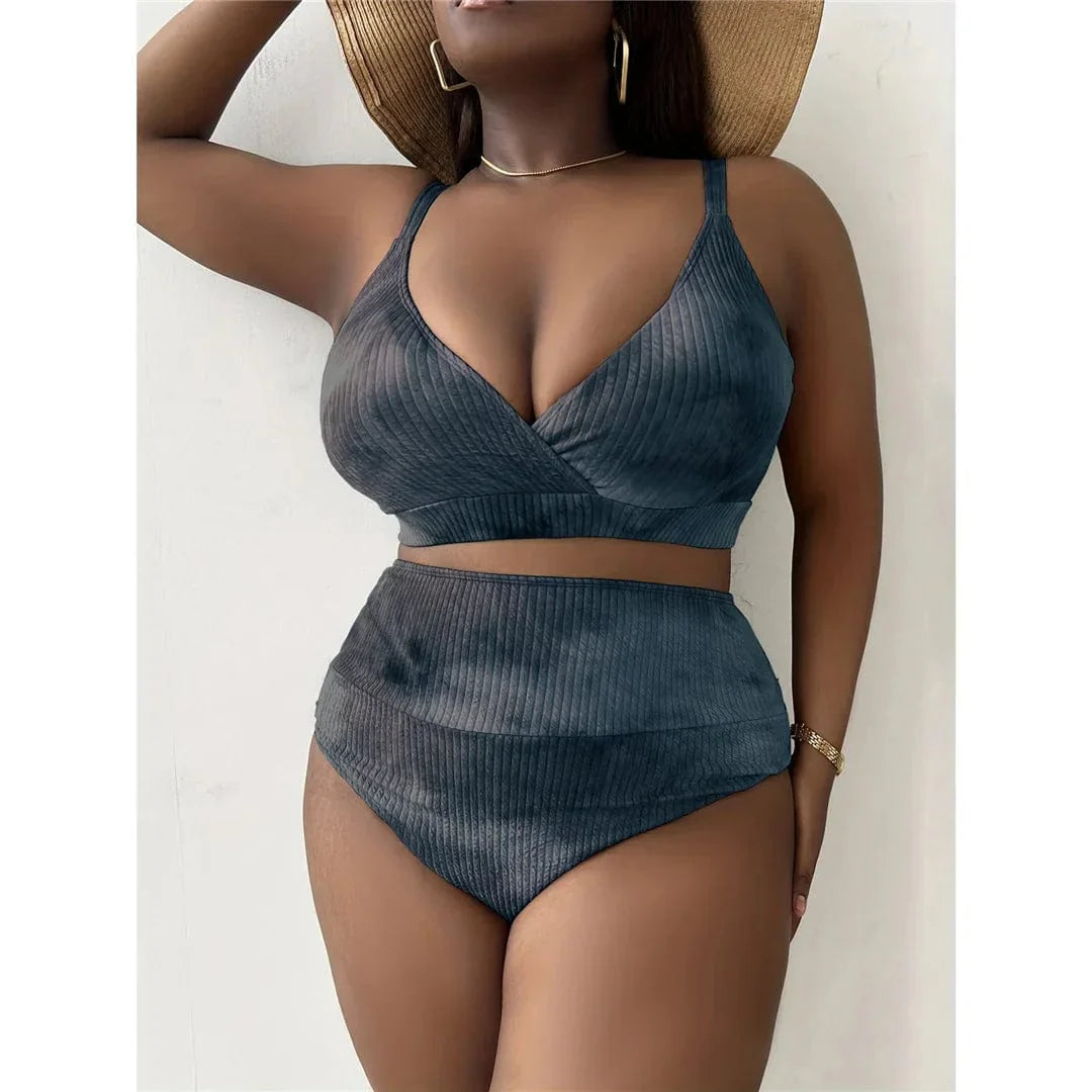 Strój kąpielowy wysokie majtki plus size