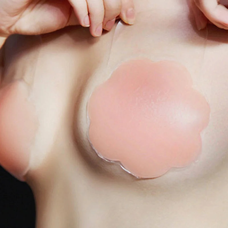 Beżowy Nasutniki z plastrami podnoszącymi biust