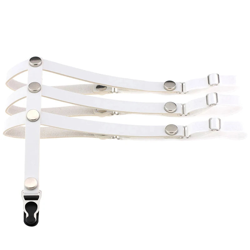 Biały Harness na udo z pasem do pończoch