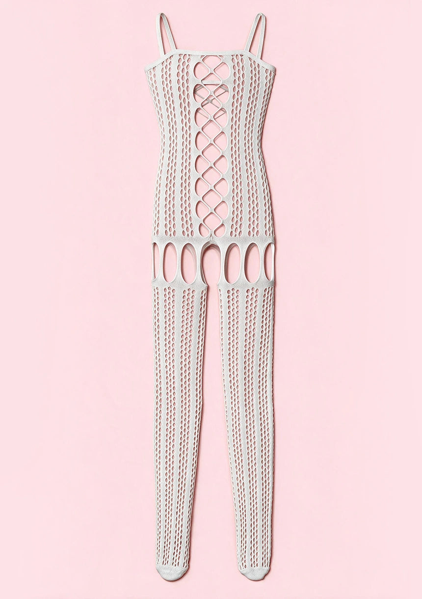 Bodystocking w pionowe pasy