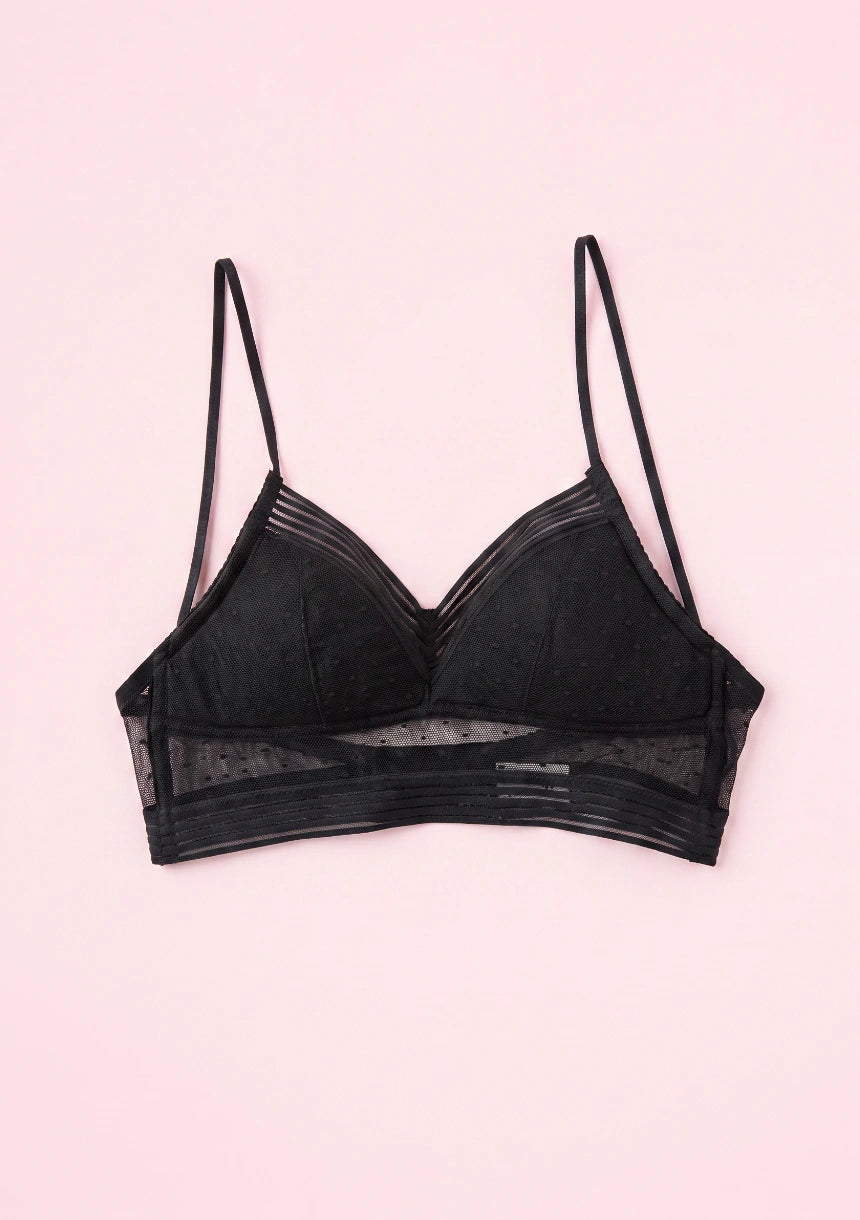 Miękki biustonosz bralette z obniżonym zapięciem
