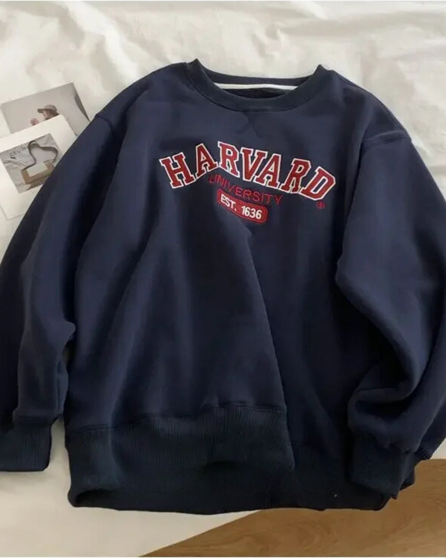 Bluza oversize crewneck Harvard University