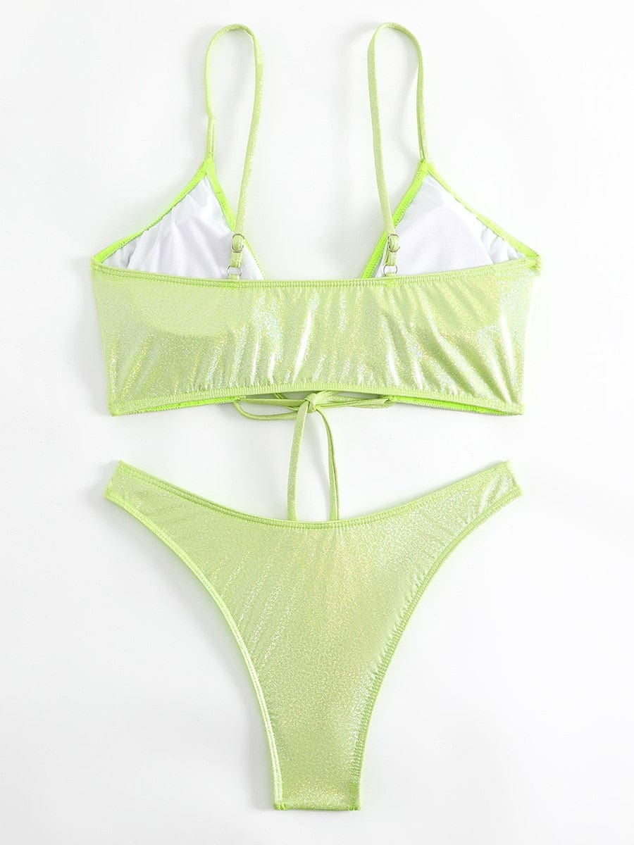 Komplet bikini z wysokim stanem