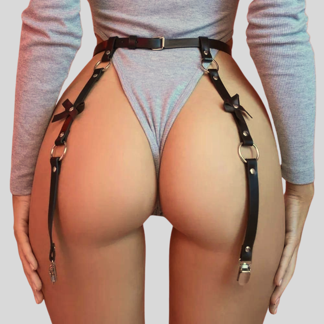 Pas do pończoch z regulowanym designem