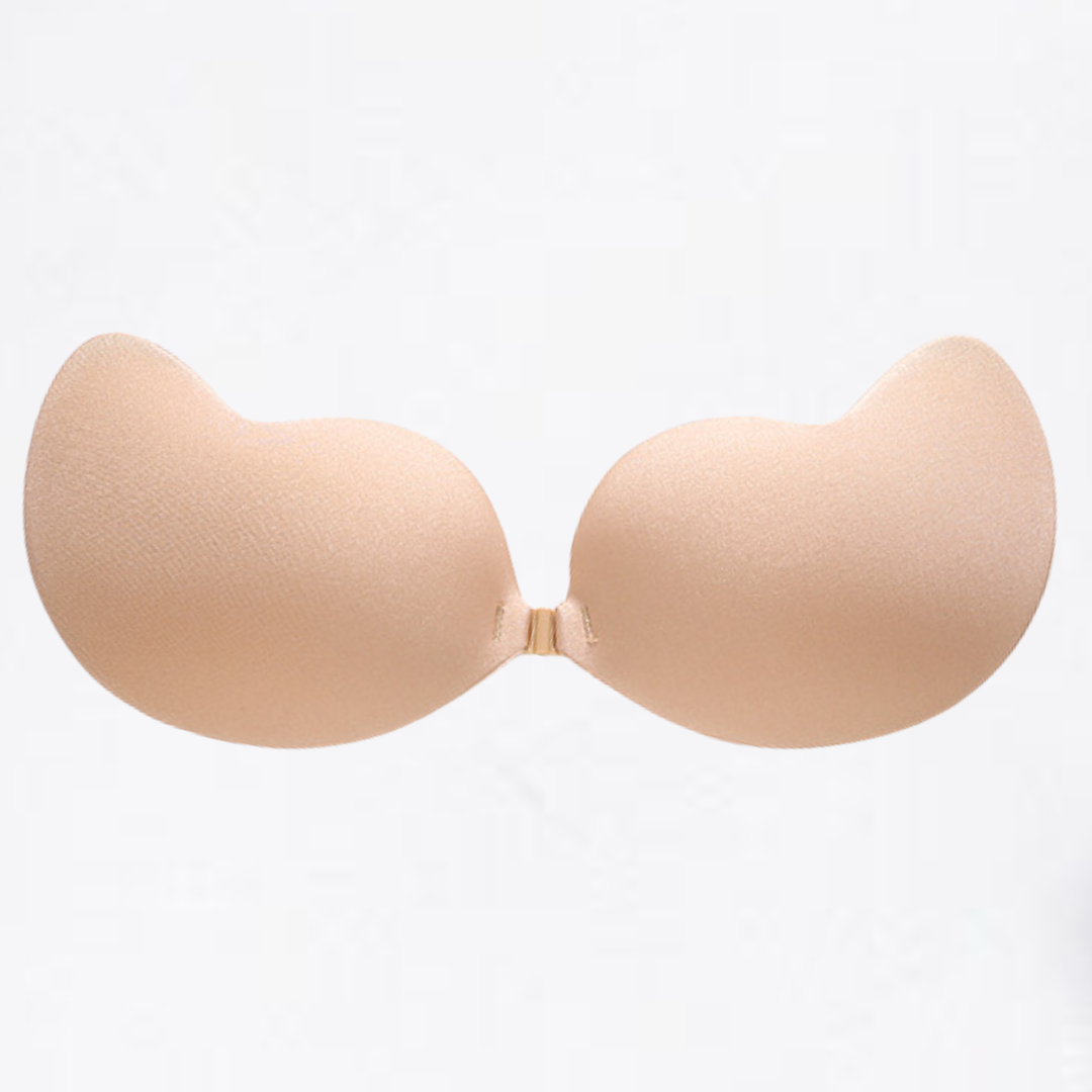 Biustonosz samonośny z silikonowym przylepnem materiałem