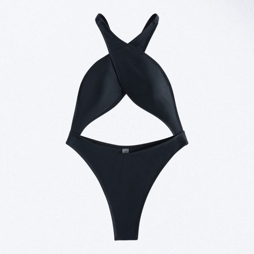 Monokini z krzyżowanymi ramiączkami