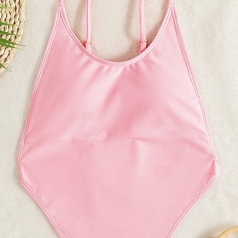 Jednoczęściowy strój kąpielowy z głębokim dekoltem