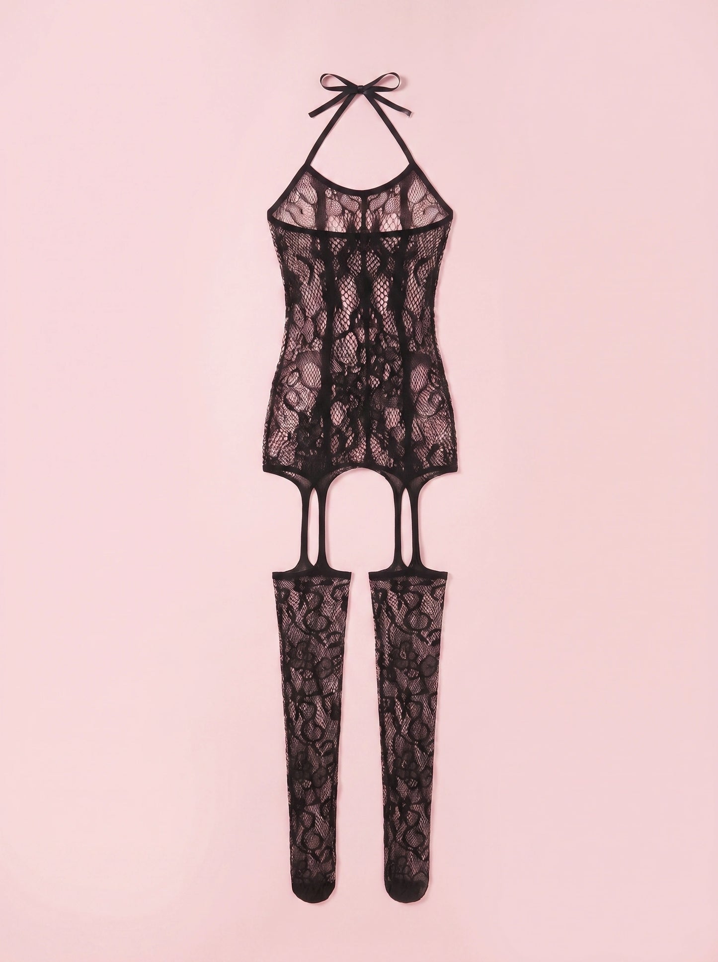 Bodystocking z połączonymi pończochami