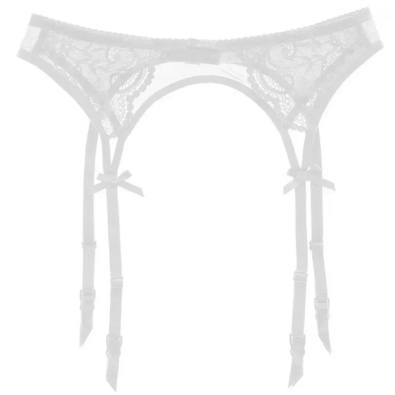 Pas do pończoch z ozdobną koronką