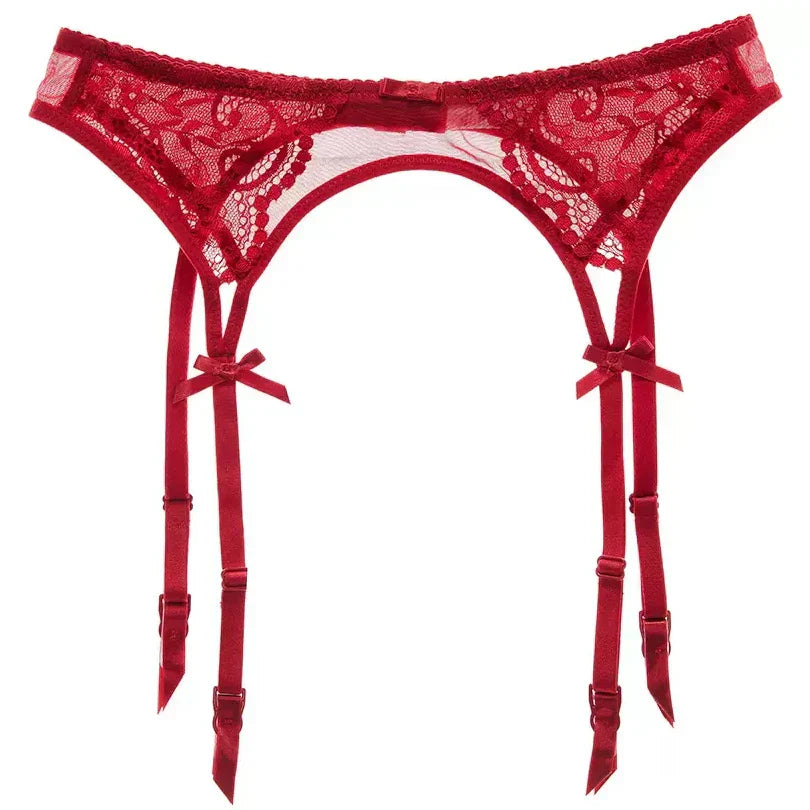 Pas do pończoch z ozdobną koronką