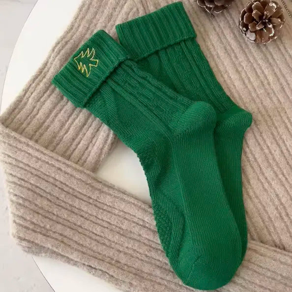 Świąteczne skarpetki z haftem