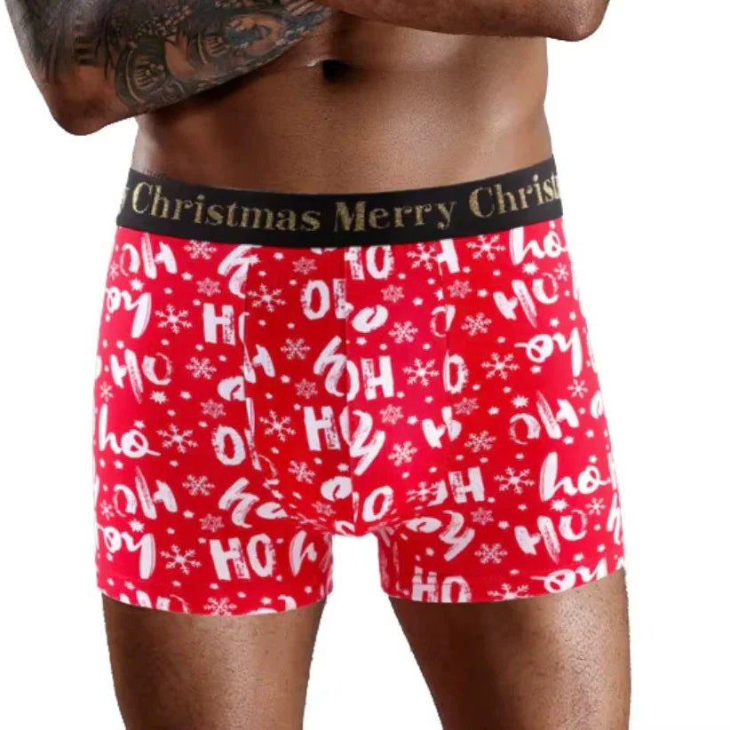 Trójpak bokserek męskich z motywem świątecznym