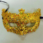 Brokatowa maska - Złoty / Uniwersalny