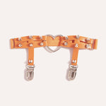 Harness na udo z kolcami - Pomarańczowy / Uniwersalny