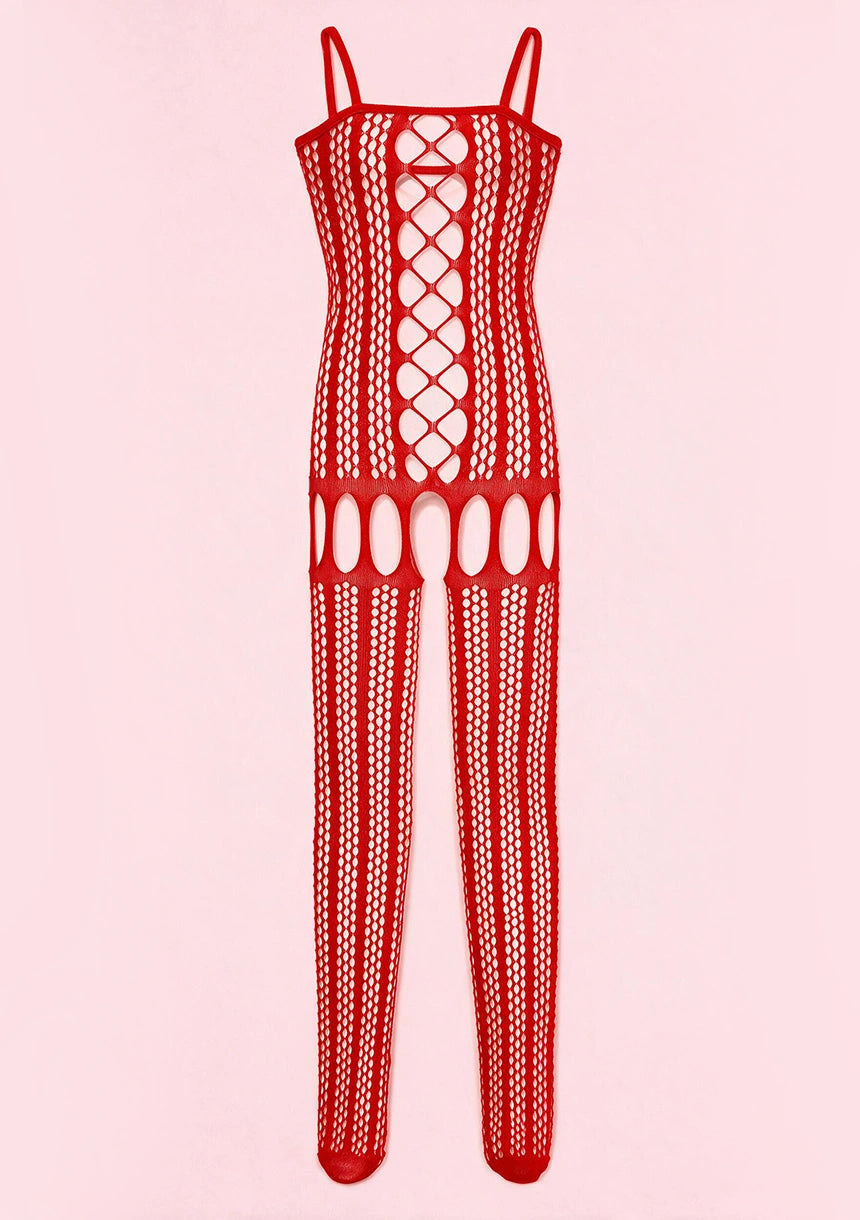 Bodystocking w pionowe pasy