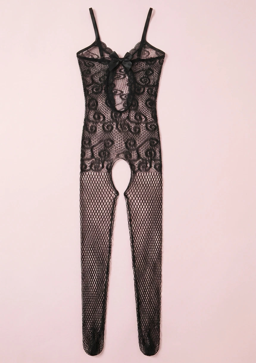 Bodystocking z odsłoniętym brzuchem