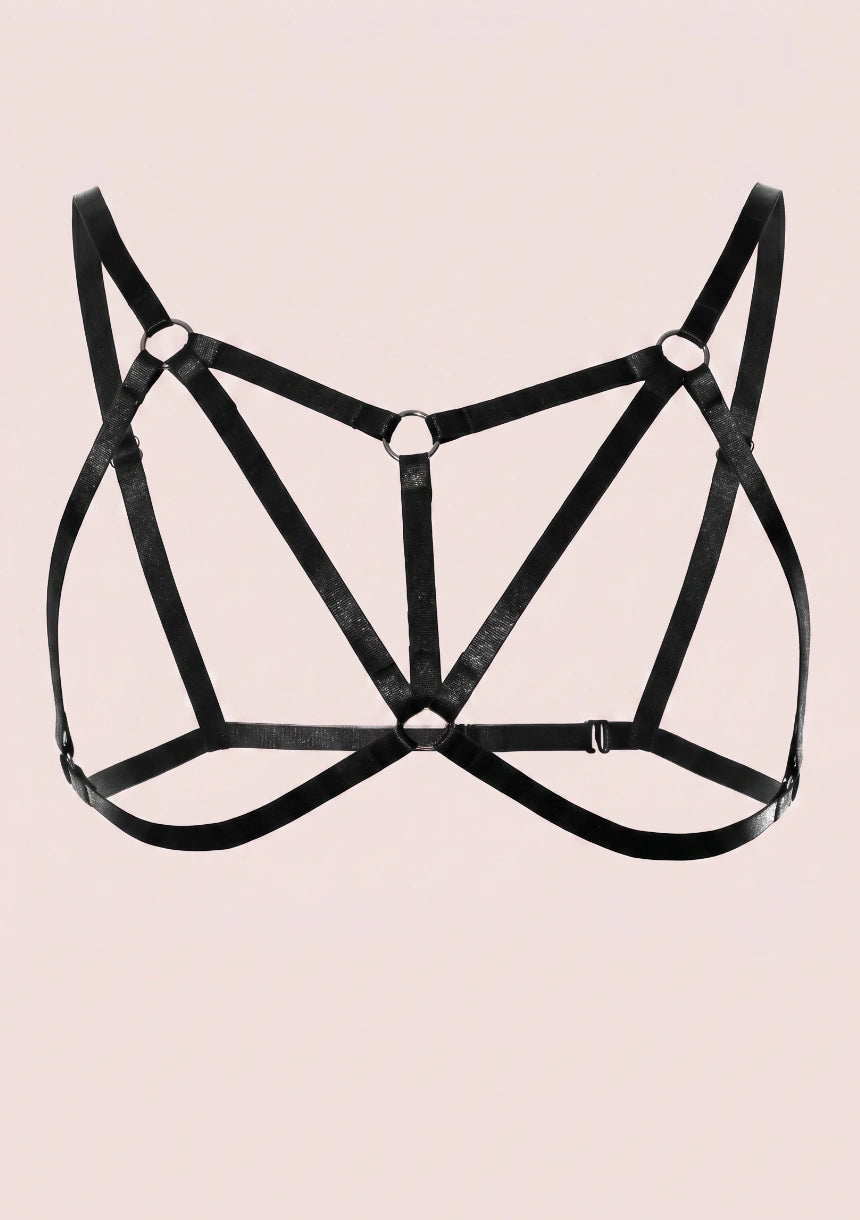 Harness z ozdobnymi paskami na biuście