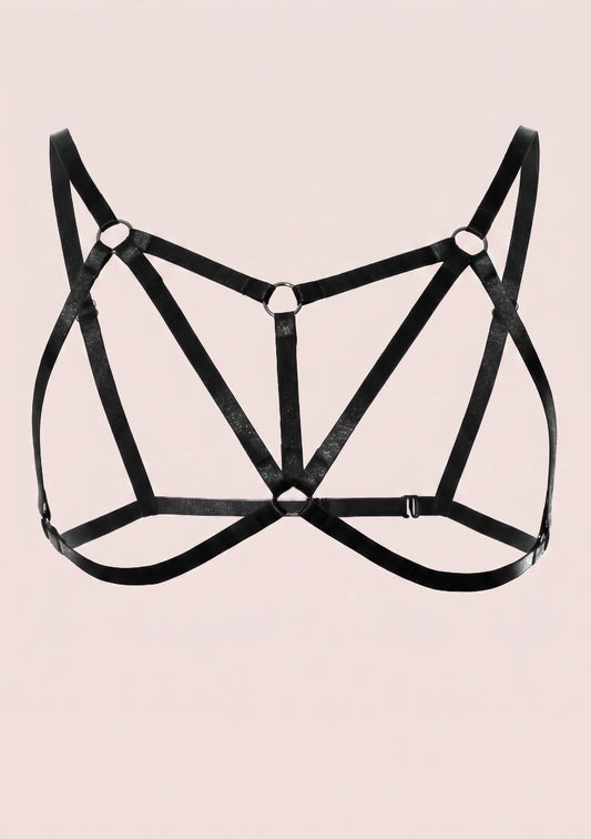 Harness z ozdobnymi paskami na biuście