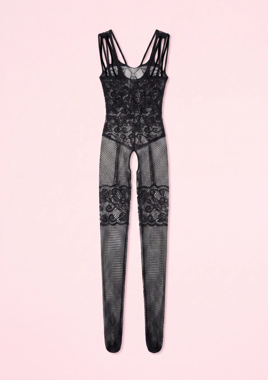 Koronkowe bodystocking