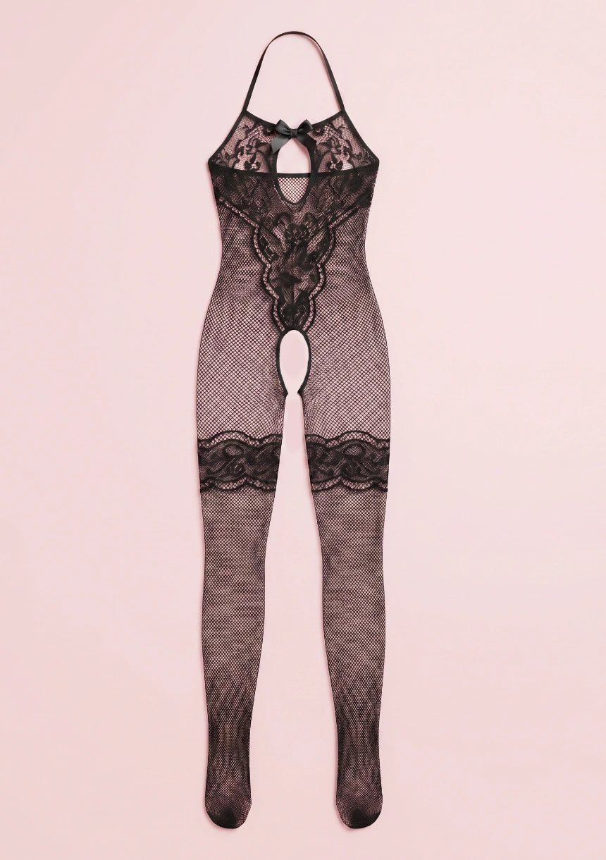 Bodystocking z kokardką