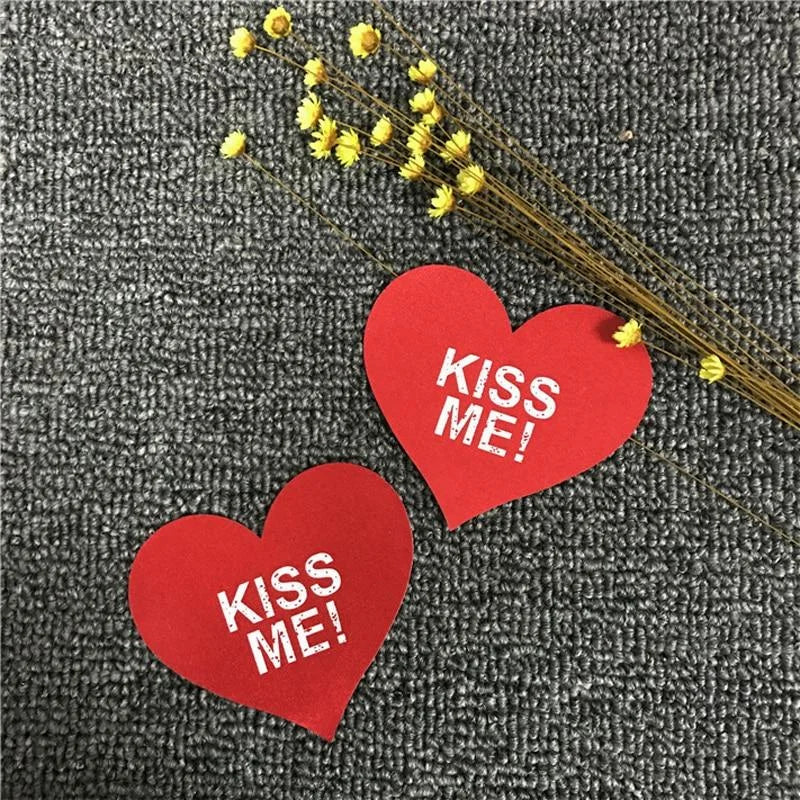 Naklejki na sutki z napisem Kiss me - Czerwony / Uniwersalny