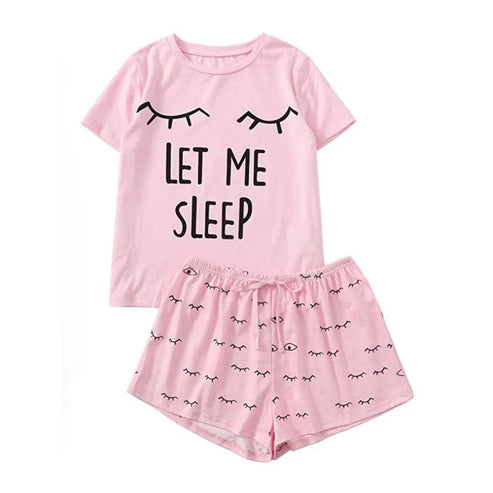 Piżama damska LET ME SLEEP - Różowy / S