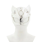 Połyskująca maska z kocimi uszami - Srebrny / Uniwersalny