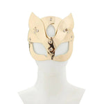 Połyskująca maska z kocimi uszami - Złoty / Uniwersalny