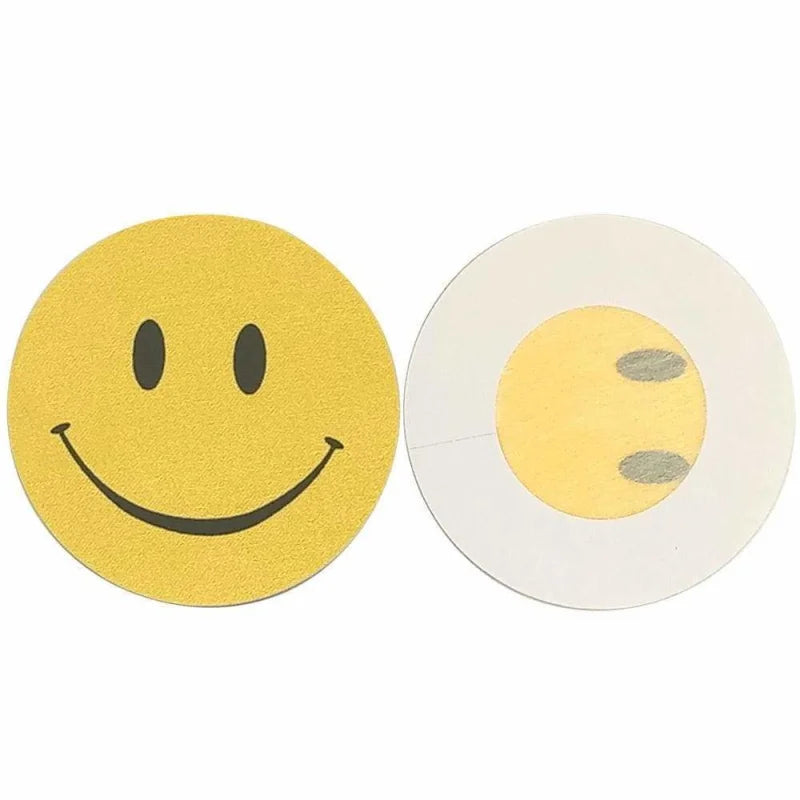 Uśmiechnięte naklejki na sutki - Żółty / Uniwersalny